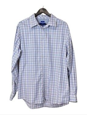 Egara Men’s Plaid Non-Iron Button Up Cotton Shirt - Size XLT